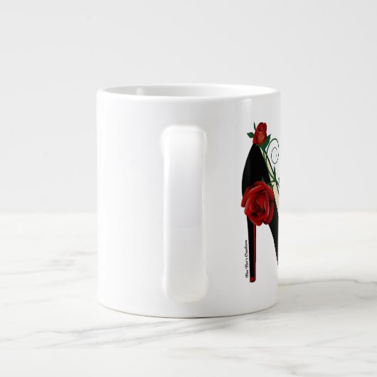 Jumbo-Tasse - Stiletto-Rose (Rückseite)