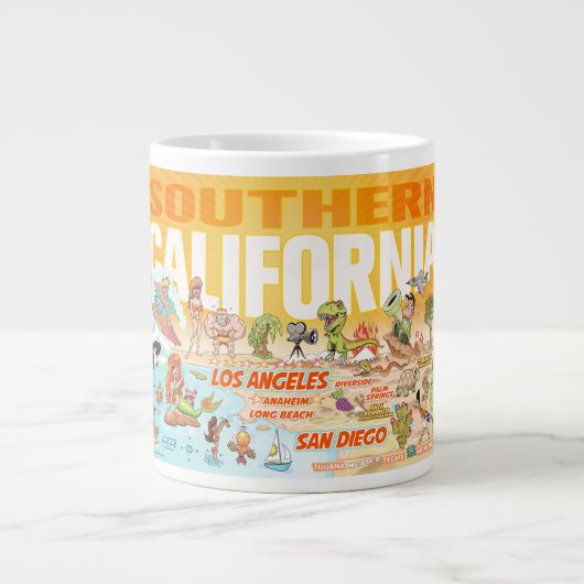 Jumbo-Tasse Sunny Southern California (Vorderseite)