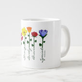 Jumbo-Tasse - Wildblumen n' Worte (Vorderseite Rechts)