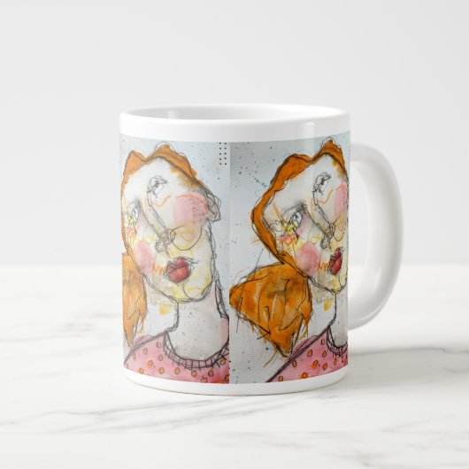 Jumbo-Tasse - Wunschdenken (Vorderseite Rechts)