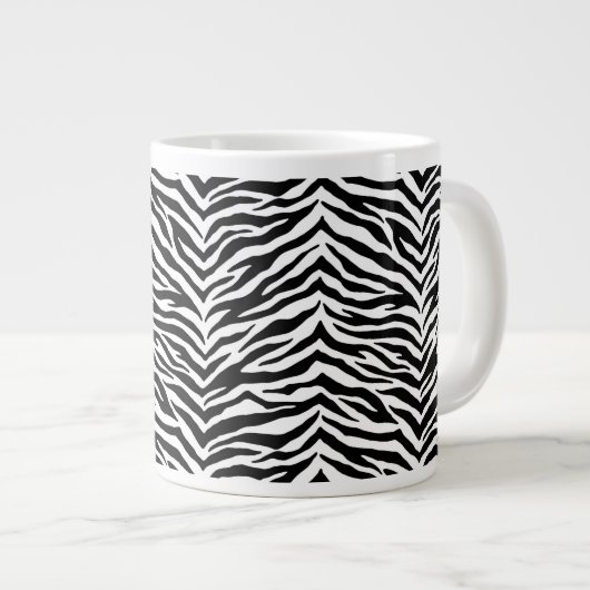 Jumbo Tasse-Zebra Print Giant Coffee Tasse (Vorderseite Rechts)