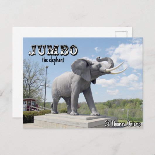 Jumbo the Elephant - St. Thomas, Ontario, Kanada Postkarte (Vorne/Hinten)