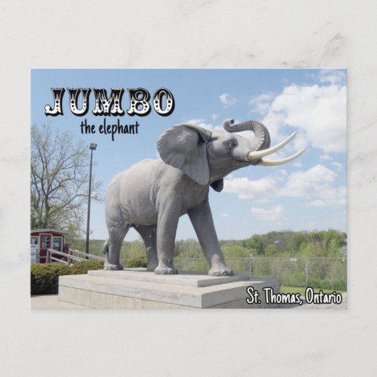 Jumbo the Elephant - St. Thomas, Ontario, Kanada Postkarte (Vorderseite)
