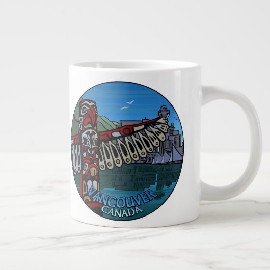 Jumbo Vancouver Coffee Tasse Native Art Sehenswürd (Rechts)