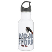 Jumbo Wood Stork Edelstahlflasche (Vorderseite)