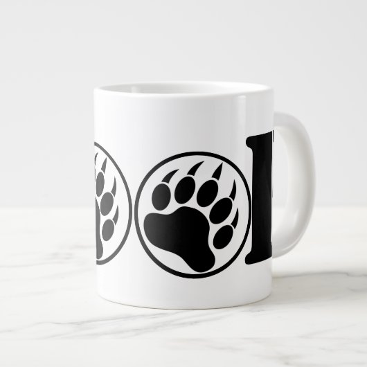 Jumbo WOOF (20oz) Tasse (Vorderseite Rechts)