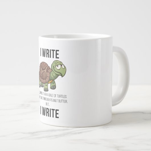 Jumbo Word Turtle Coffee Tasse (Vorderseite Rechts)