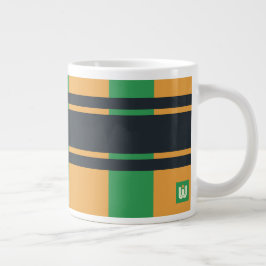 Jumbo Yellow Green Blue Kariert Jumbo-Tasse