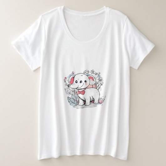 "Jumbos Joyful Juggling Act: Der freundliche Elefa Große Größe T-Shirt (Design vorne)