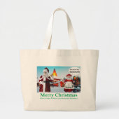 Jumbotasche. Frohe Weihnachten. Jumbo Stoffbeutel (Vorne)