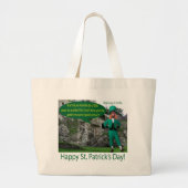 Jumbotasche. Happy St. Patrick's Day. Irish sette Jumbo Stoffbeutel (Vorne)
