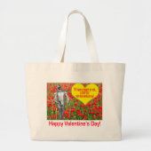 Jumbotasche. Herzlichen Glückwunsch zum Valentinst Jumbo Stoffbeutel (Vorne)