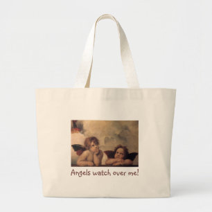 JumboTote-Engel passen über mich auf! Jumbo Stoffbeutel