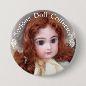 Jumeau Antique Doll Collector 3" Button Button (Vorderseite)