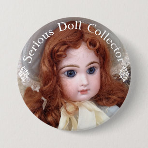 Jumeau Antique Doll Collector 3" Button Button