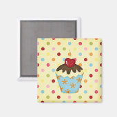 Jummy Cupcake Magnet (Vorderseite/Rückseite)