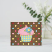 Jummy Cupcake Postkarte (Stehend Vorderseite)