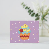 Jummy Cupcake Postkarte (Stehend Vorderseite)