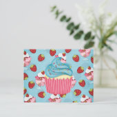 Jummy Cupcake Postkarte (Stehend Vorderseite)