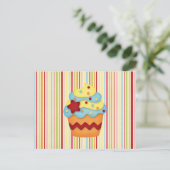 Jummy Cupcake Postkarte (Stehend Vorderseite)