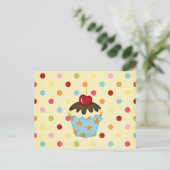 Jummy Cupcake Postkarte (Stehend Vorderseite)
