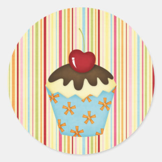 Jummy Cupcake Runder Aufkleber