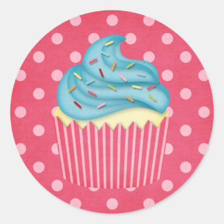 Jummy Cupcake Runder Aufkleber