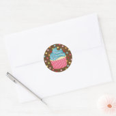 Jummy Cupcake Runder Aufkleber (Umschlag)