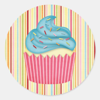 Jummy Cupcake Runder Aufkleber
