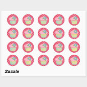 Jummy Cupcake Runder Aufkleber (Blatt)