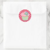 Jummy Cupcake Runder Aufkleber (Tasche)