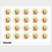 Jummy Cupcake Runder Aufkleber (Blatt)