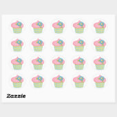 Jummy Cupcake Runder Aufkleber (Blatt)