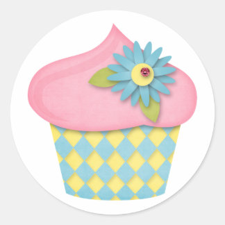 Jummy Cupcake Runder Aufkleber
