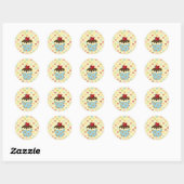 Jummy Cupcake Runder Aufkleber (Blatt)