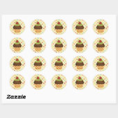 Jummy Cupcake Runder Aufkleber (Blatt)