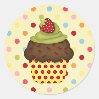 Jummy Cupcake Runder Aufkleber