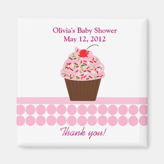 JUMMY CUPCAKES Baby Shower Fevor Magnet (Vorne)