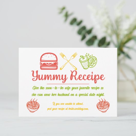 Jummy Food Begleitkarte (Stehend Vorderseite)