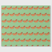 Jummy Hot Dog Food Wrapping Paper Geschenkpapier (Flach)