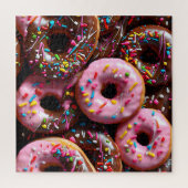 Jummy Pink und Schokolade Donuts mit Sprinklen Puzzle (Vertikal)