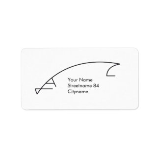 JUMP A MONOGRAM WHITE ADRESSAUFKLEBER