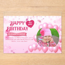 Jump and Play Birthday Invitation Photo Card  Acryleinladungen