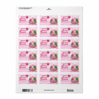 Jump and Play Birthday Invitation Photo Card  Adressaufkleber