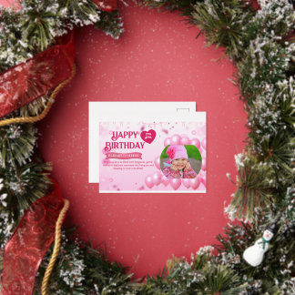 Jump and Play Birthday Invitation Photo Card  Folie Einladungspostkarte