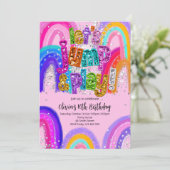 Jump and Play Party Birthday Any Age Invitation Einladung (Stehend Vorderseite)