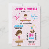 Jump and Tumble Gymnastics Einladung zum Geburtsta (Vorderseite)