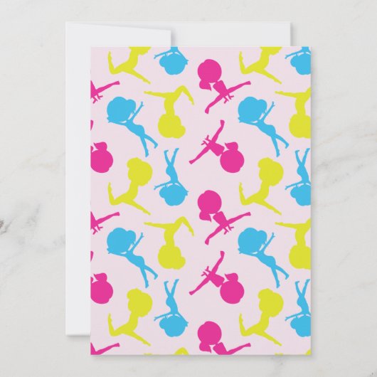 Jump and Tumble Gymnastics Einladung zum Geburtsta (Rückseite)