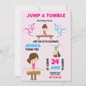 Jump and Tumble Gymnastics Einladung zum Geburtsta (Vorderseite)