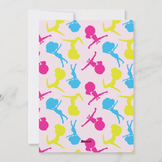 Jump and Tumble Gymnastics Einladung zum Geburtsta (Rückseite)